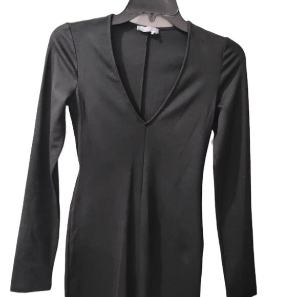 ZARA TRAFALUC -S- PENCIL BLACK DRESS LONG SLEEVE - KNIT - Picture 3 of 3